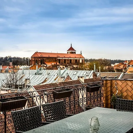 Апартаменты With A Terrace Over The Old Town Two Bedrooms Каунас